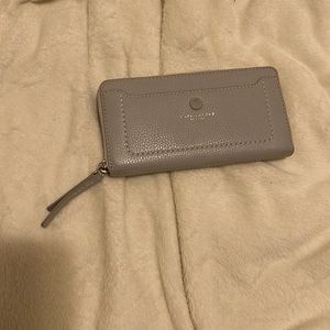 Marc Jacobs stone grey zip wallet